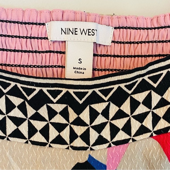 Nine West Multicolor Floral Crop Top - Picture 3 of 10